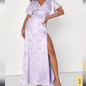 Lavender floor length gown. Worn once